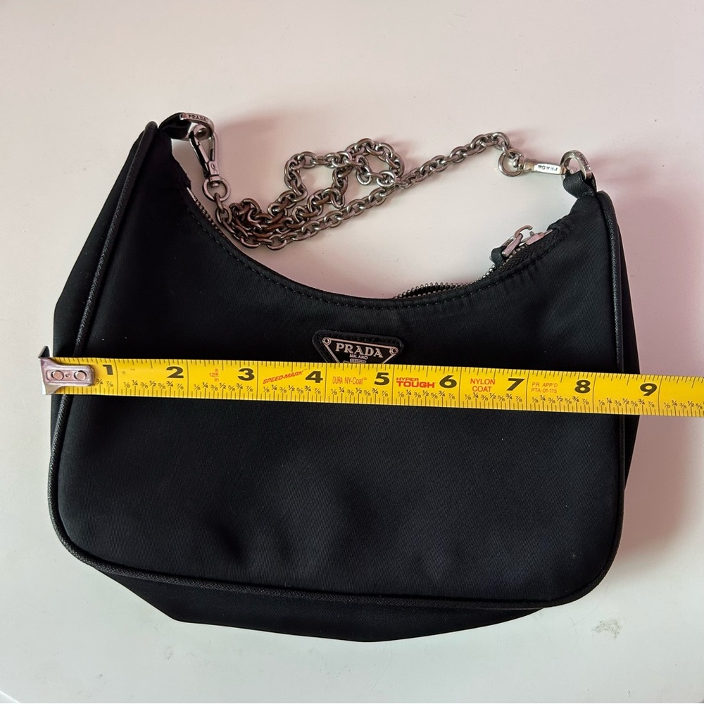 Prada Black Shoulder Bag with Silver Chain - Picture 14 of 16